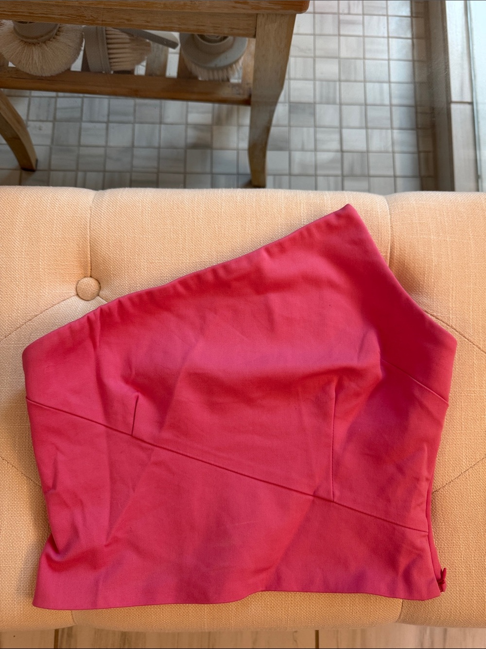 superdown Vibrant Pink Strapless Bustier Top